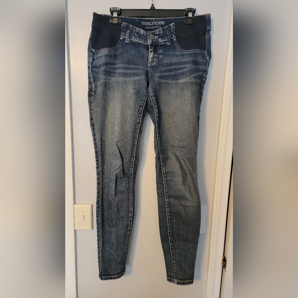 Maurices Maternity Side Panel Skinny Jeans